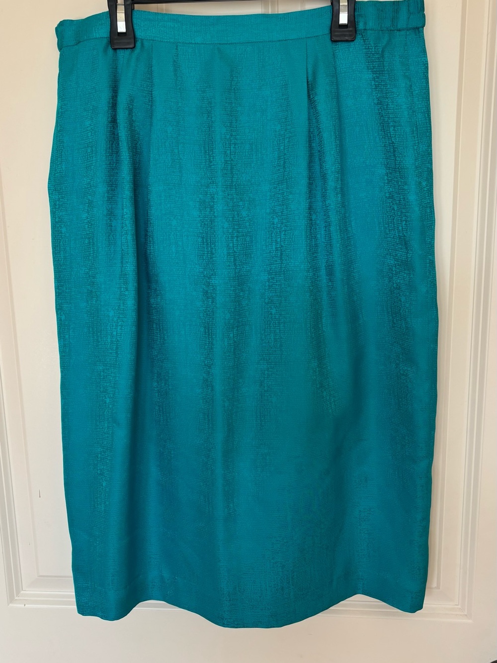 Vintage Teal Women's Midi Skirt - Classic Straight Silhouette